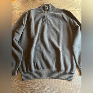 Andrea Fenzi Cashmere Half Zip Sweater Size XXL Black